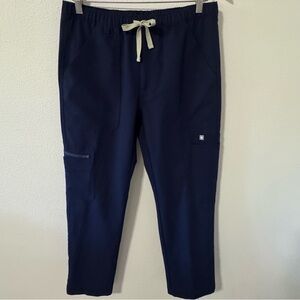 Figs Cairo Pants Navy Scrubs Button Zipper Fly Drawstring Medical Clinic-M Short